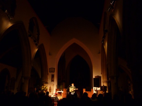Sion Russell Jones playing at St John's church, Canton